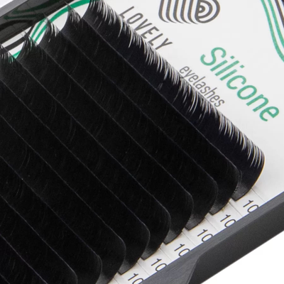 Ресницы чёрные LOVELY «Silicone» - MIX (20 линий)