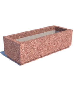 Уличное кашпо для цветов из архитектурного бетона №10 (красный)