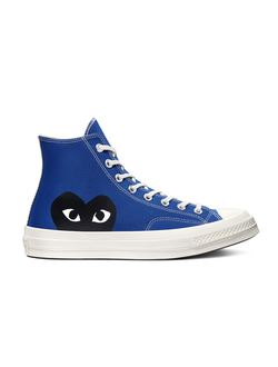 КЕДЫ CONVERSE PLAY COMME DES GARCONS синие высокие