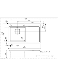 Мойка Reginox Phoenix L 40 Left lux