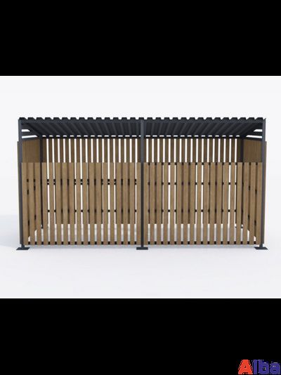 Контейнерная площадка высокая с ограждением