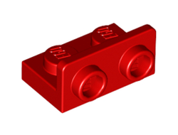 Bracket 1 x 2 - 1 x 2 Inverted, Red (99780 / 6089698)
