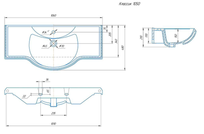 Мебель для ванной Opadiris Риспекто 105 белый матовый