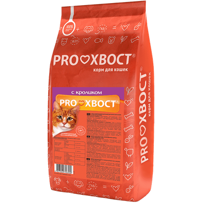 Корм Прохвост для взрослых кошек с кроликом 10 кг