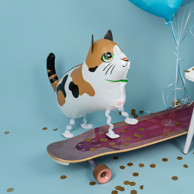 Шар 3D (24''/61 см) Ходячая Фигура, Пятнистый котенок