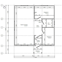 Одноэтажный каркасный дом с двумя спальнями 113м² (SK26)