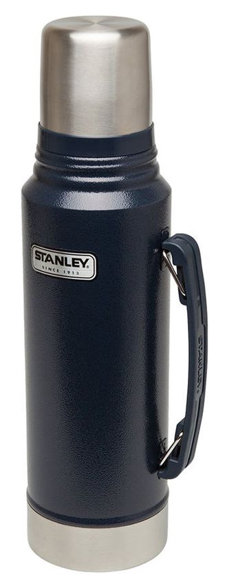 Термос STANLEY Classic Vacuum, 1л, темно-синий/ серебристый