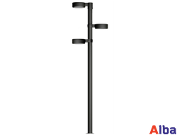 Фонарь RONDO тройной 400мм с опорой садово-парковый 4 м