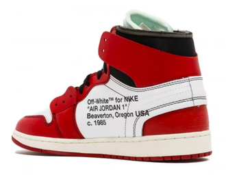 Nike Air Jordan Retro 1 High Og x Off-White Красные с черным