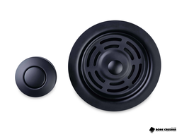 Фланец + стоппер + кнопка BoneCrusher, в цвете "матовый черный" для BC910/910 Slim/BC810/ ВС610