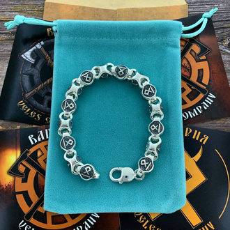 Обережный Браслет Велес с Чертогом Волка