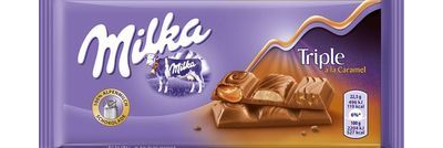 Шоколад Milka Triple Caramel 90гр