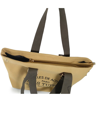 (АРТИКУЛ: 9154) СУМКА БОЛЬШАЯ, ТЕКСТИЛЬ, ЖЕЛТАЯ "ГОРЧИЧНАЯ", КОРИЧНЕВЫЕ РУЧКИ ЧЕРЕЗ ПЛЕЧО