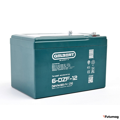 Тяговый аккумулятор Gelbert 6-DZF-12 (12V14.5A/H C5)