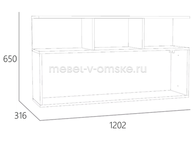 Полка навесная Оливия - 040.50Х