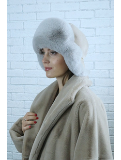 Ушанка "Север" цвет бежевый + бежевый