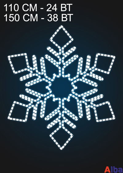 Световое панно Снежинка - 5 1,1 м