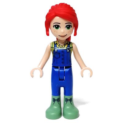 Friends Mia - Blue Overalls, Yellow Blouse and Sand Green Boots, n/a (frnd497)