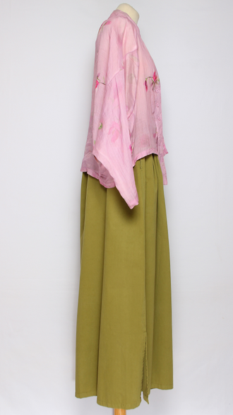 Рубашка вискоза "ЛЕТУЧАЯ МЫШЬ" розовая до р.54