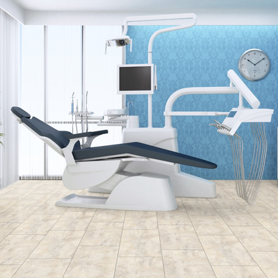 Виниловый пол Wineo 400 Stone Magic Stone Cloudy MLD00136 в интерьере стоматологического кабинета