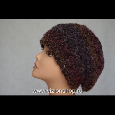 Модный женский вязаный берет зима 2020 Vizio Италия фото итальянских беретов