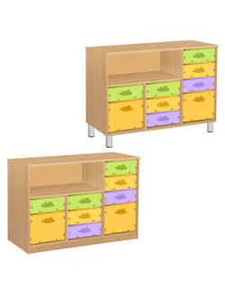 ТУМБА КОМБИНИРОВАННАЯ СИСТЕМА ХРАНЕНИЯ К/129 ПВХ