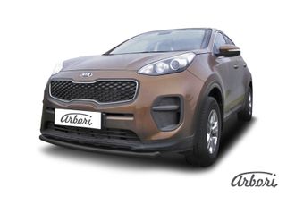 Защита переднего бампера d57 Arbori черн. для Kia SPORTAGE 2016-2018 ( AZDAKSP1601B )