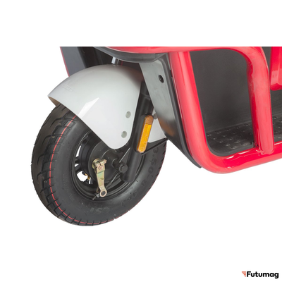 Электротрицикл Wanshida DOUHAO 60V 800Вт черно-бело-красный