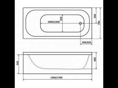 Ванна Ультра (акрил)170+каркас [47909]