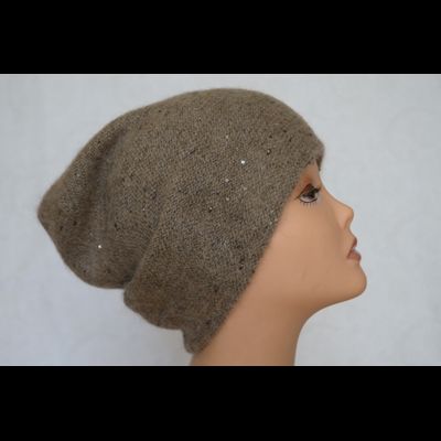 Шапка вязаная зимняя Vizio Италия 6705 CL ореховая