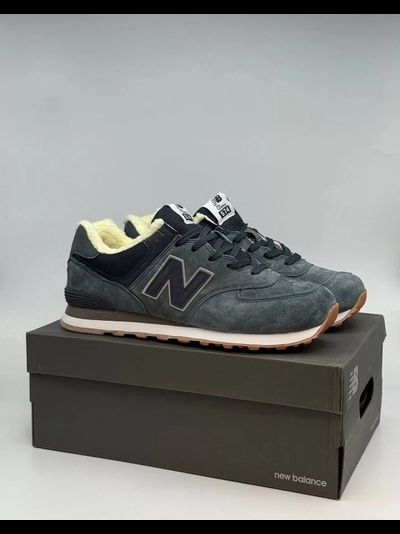 New Balance 574 Dark Grey С Мехом