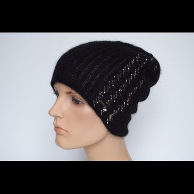 Черная шапка со стразами Vizio Италия 8000 CУ
