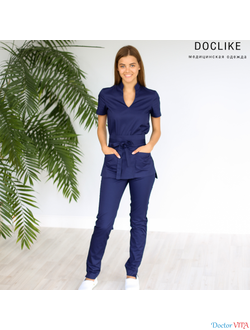 БЛУЗА DOCLIKE DL418 синяя