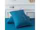Однотонный сатин постельное белье с вышивкой Ярко синий (1.5 спальное, двуспальное ) CH039