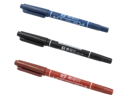 Трансферный маркер двухсторонний (черный, синий , красный)