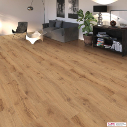 Декор ламината Haro Tritty 100 Campus Дуб Альпийский натур 532063 в интерьере гостиной