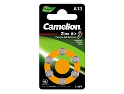 Camelion  ZA13 BL-6 для слуховых аппаратов