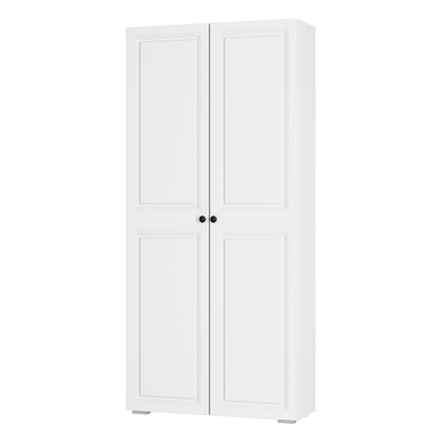 Софт Шкаф 2-х створчатый ШК-01 (1002*2176*372мм), белый/эмаль белая