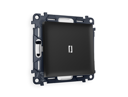 Выключатель 1-кл с подсветкой 5600K Черный матовый - Ambrella Volt - ALFA