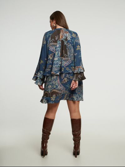 Платье нарядное с цветочном принтом