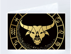 Обложка на зачетную книжку с символикой "Быка" №1