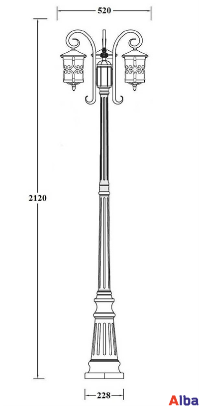 Frankfurt 15859B Парковый светильник