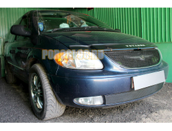 Защита радиатора Chrysler Voyager IV 2001-2004 black низ PREMIUM