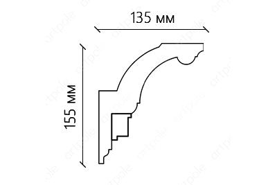Карниз орнаментальный SK145N (наборный)