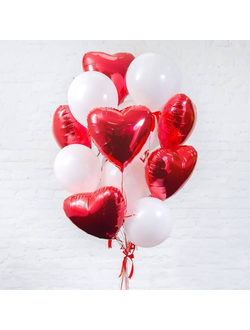 Фонтан шаров: "Красно-белый" (СиК)