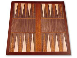 Digitally Printed Backgammon with Stained Maple Wood Edge