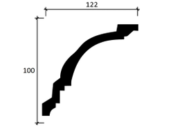 Потолочный плинтус DECOR-DIZAYN DD16, из дюрополимера, под покраску, ударопрочный, 2 метра