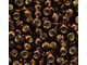 Бисер чешский круглый preciosa 10/0, прозрачный с внутренним посеребрением, коричневый (17140), 50 грамм