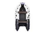 Лодка Ривьера 3600 Килевое надувное дно &quot;Комби&quot; светло-серый/черный