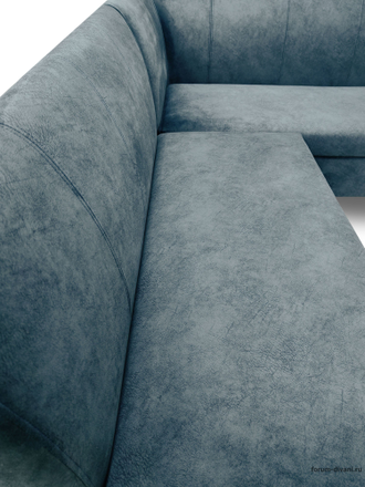 Кухонный Угловой диван "Форум-8Б" Стандартный Велюр, Серый, правый